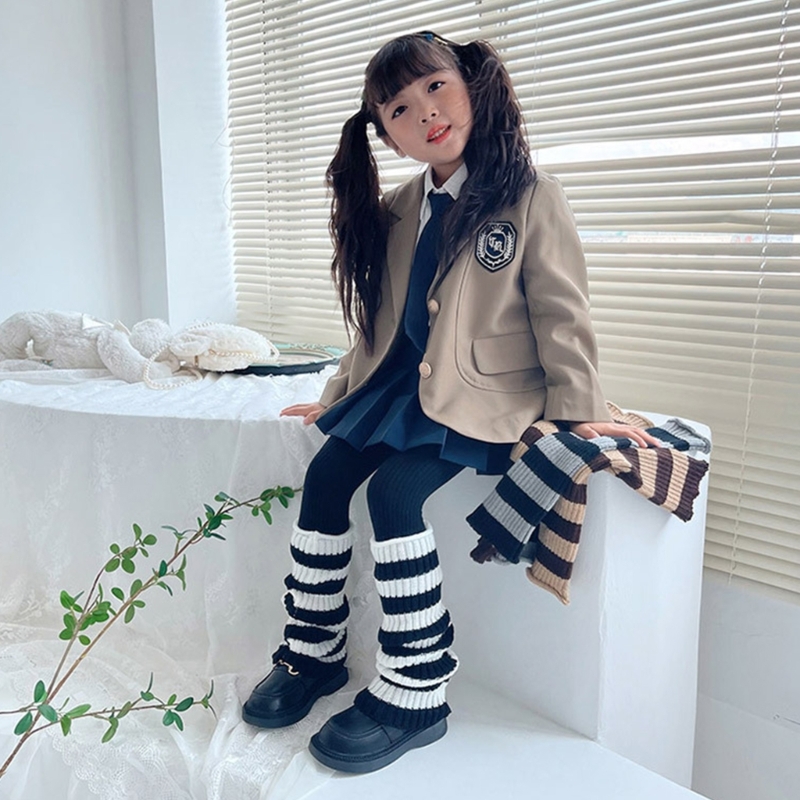 Winter Clothing Leg Warmers - 1 Pair Kids Striped Leg Warmers