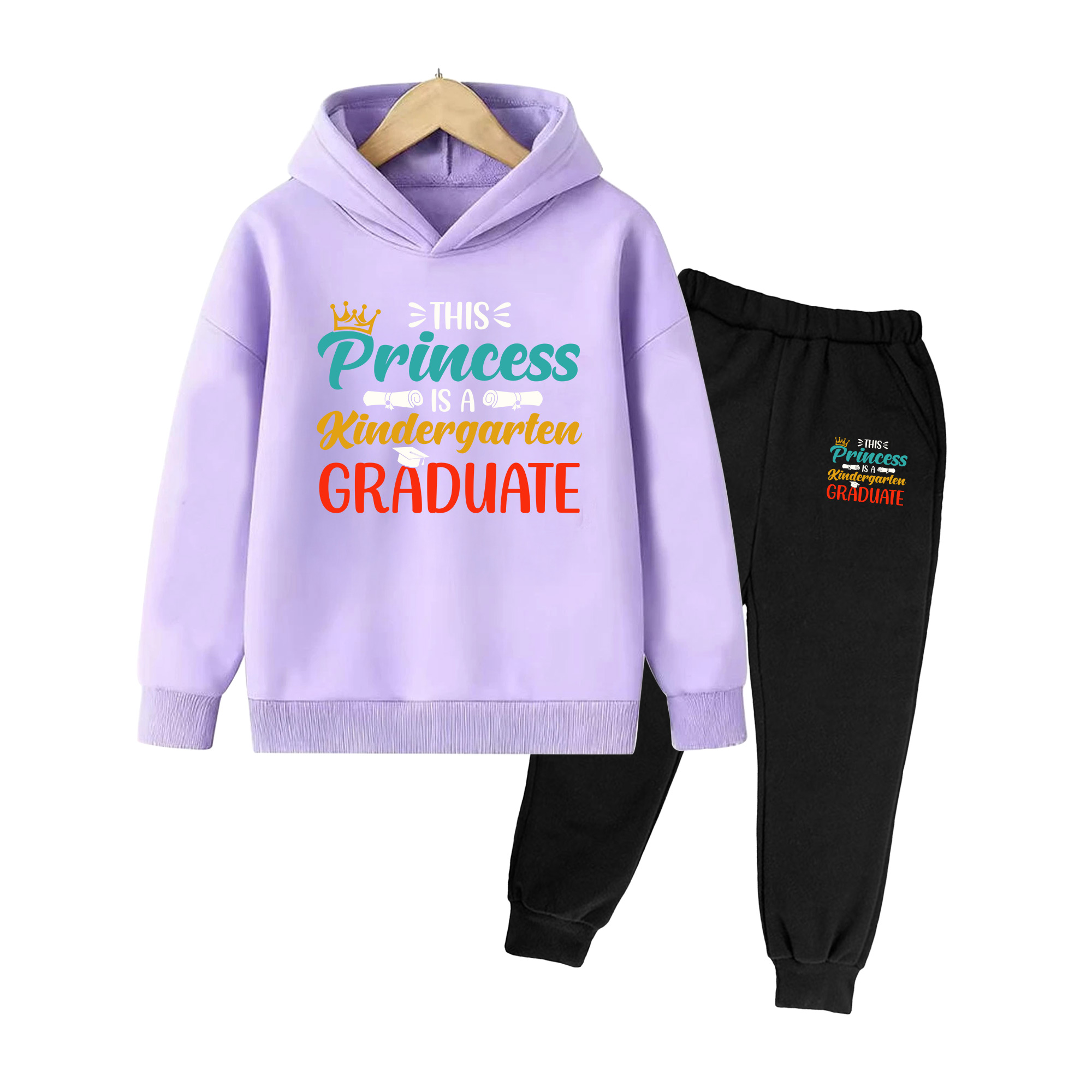 Winter Clothing Kindergarten - Kindergarten Graduate Print Hoodie & Pants