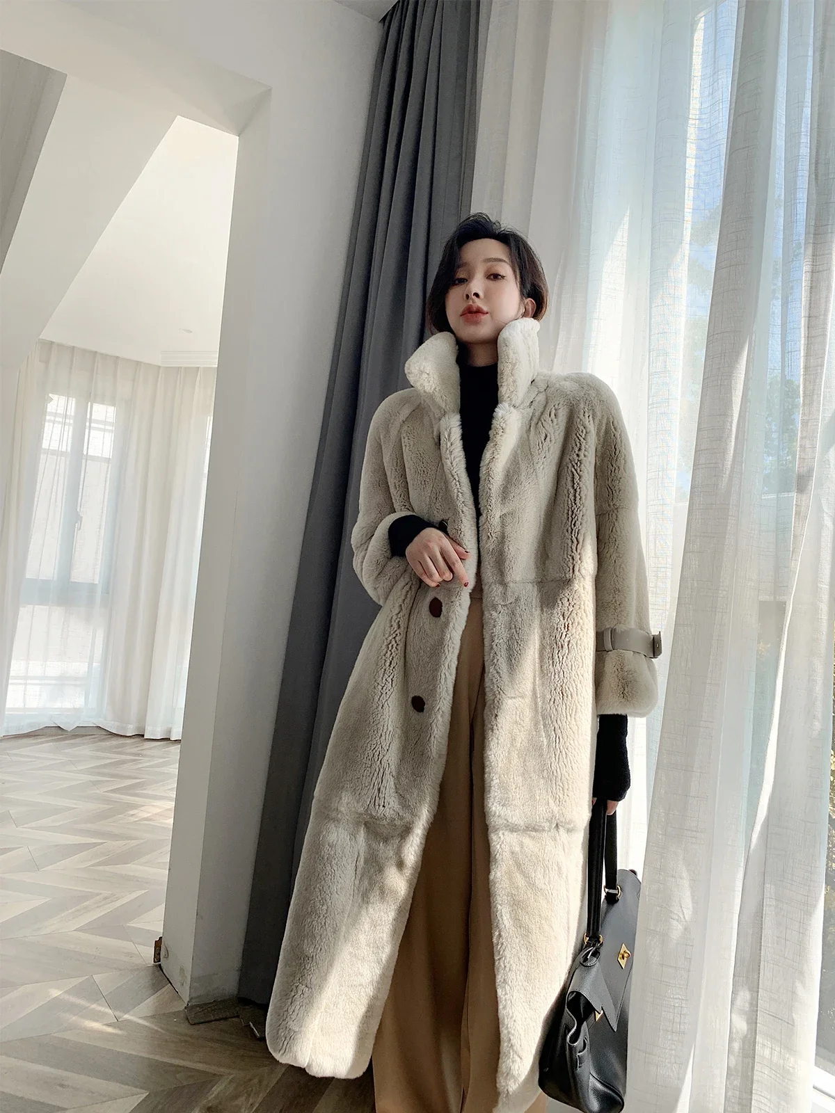 High Quality Real Rex Rabbit F - Quality Winter Clothing Jacket 评论和价格