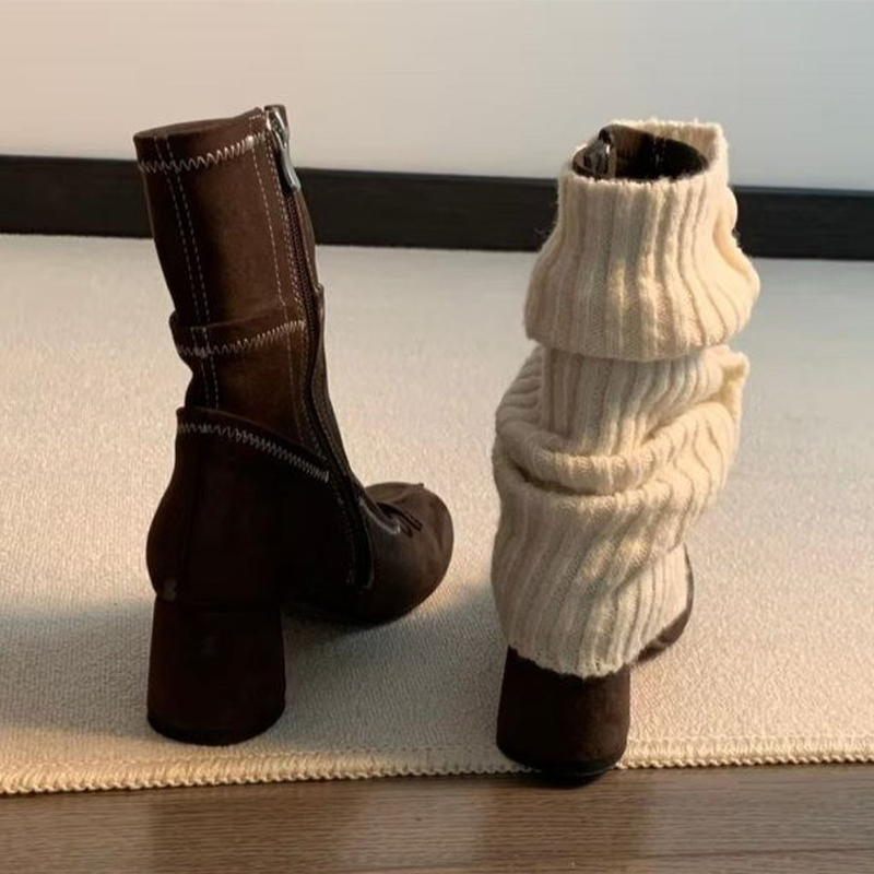 Bow High Heels Women Boots New - Winter Clothing Ladies 评论和价格