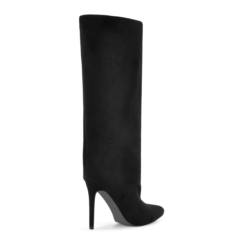 Onlymaker Black Faux Suede Kne - Winter Clothing Ladies 评论和价格