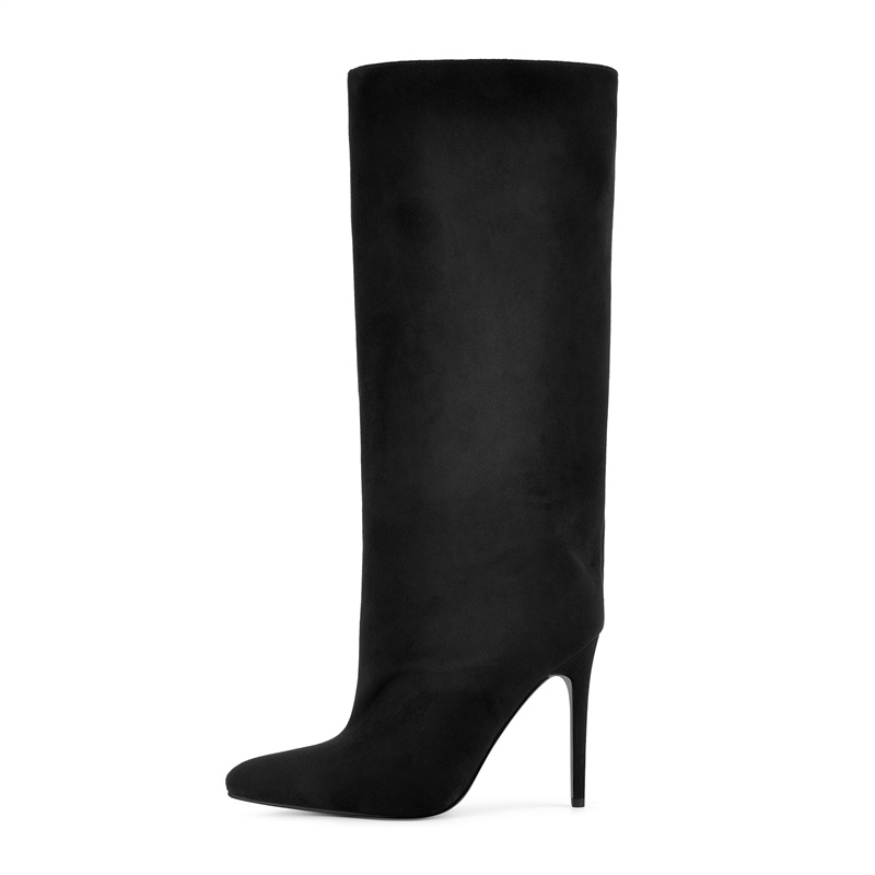Onlymaker Black Faux Suede Kne - Winter Clothing Ladies 评论和价格