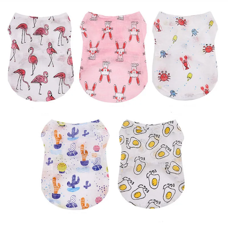 5 Colors Summer Lovely Cartoon - Winter Clothing For Dogs 评论和价格