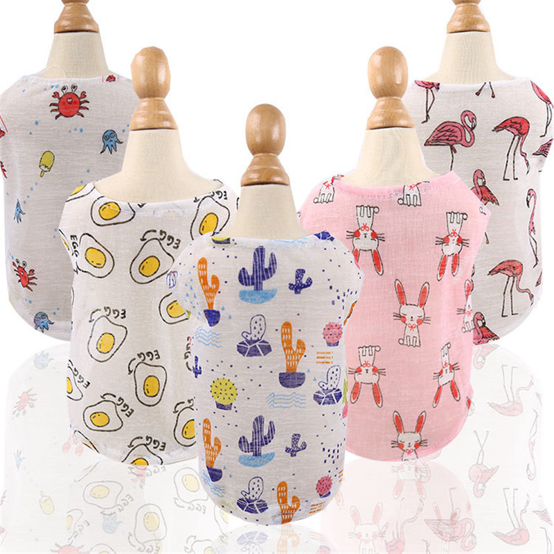 5 Colors Summer Lovely Cartoon - Winter Clothing For Dogs 评论和价格