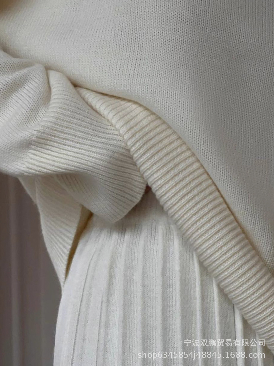 Autumn Solid Color O-neck Swea - Winter Clothing Ladies 评论和价格