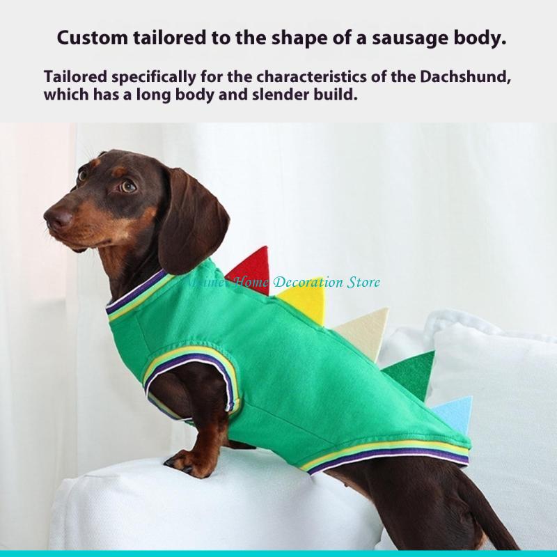 H7BF Dachshund Dinosaur Theme  - Winter Clothing For Dogs 评论和价格