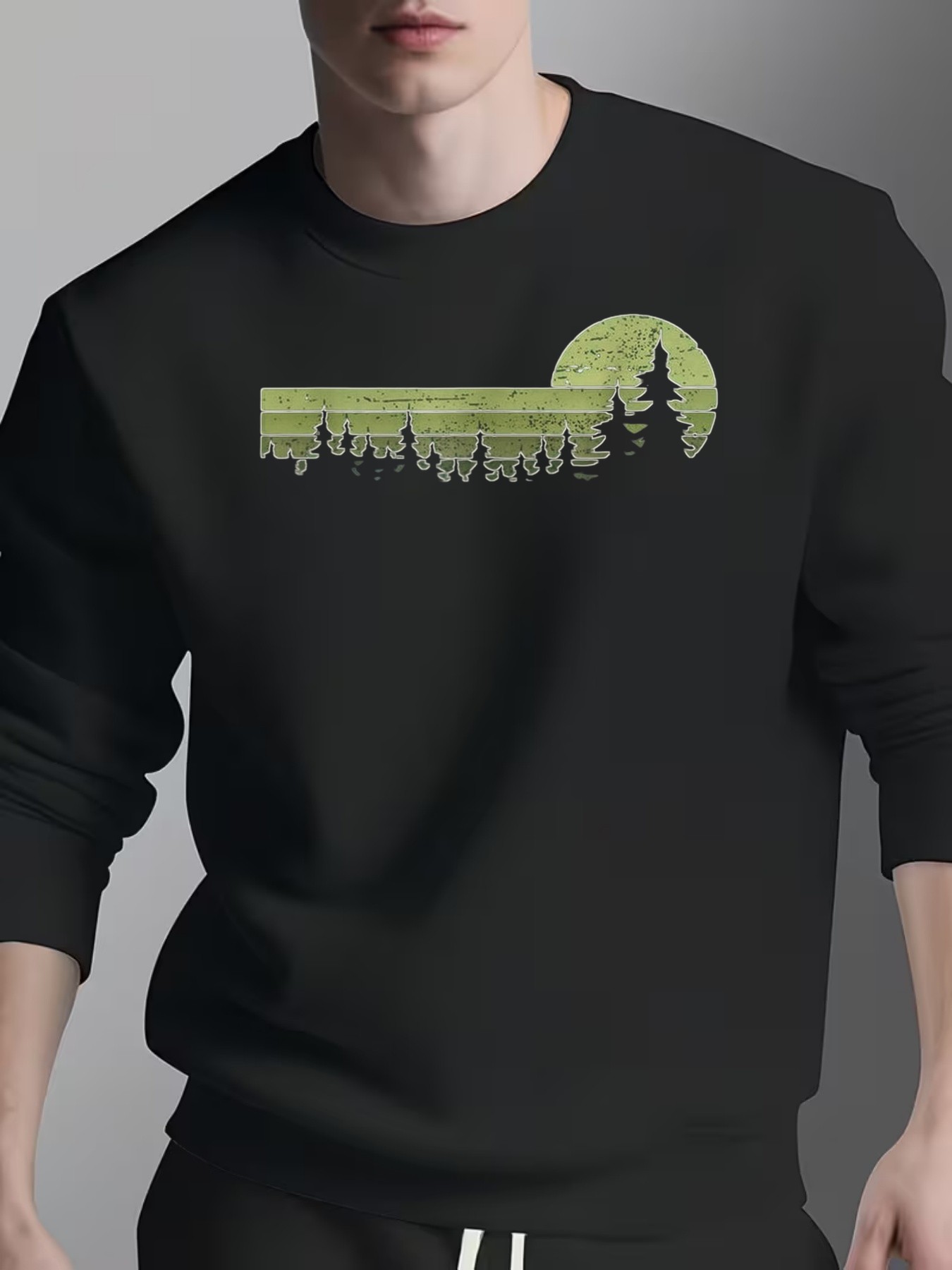 Men's Retro Forest Moonlight T - Winter Clothing Activity 评论和价格