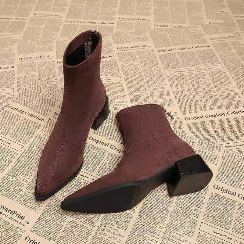 New Low Heel Women Mordern Ank - Winter Clothing Ladies 评论和价格