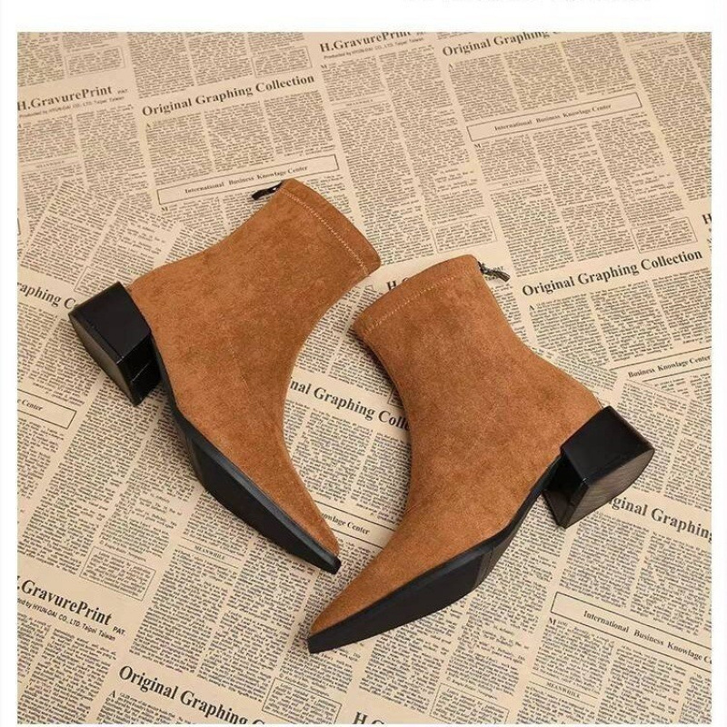 New Low Heel Women Mordern Ank - Winter Clothing Ladies 评论和价格