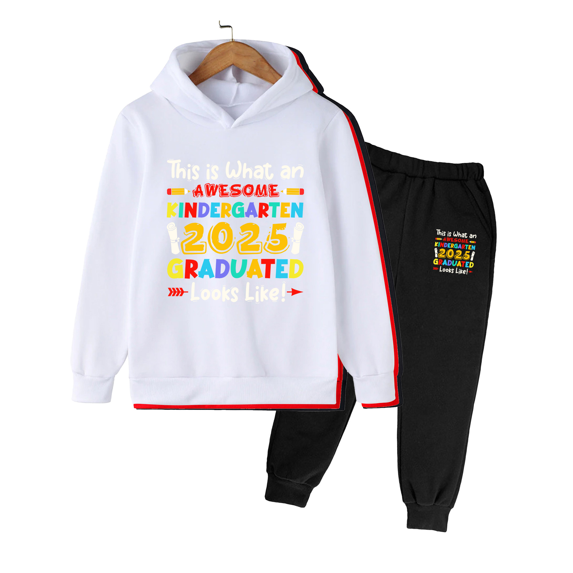 Kids Hoodie & Pants Set, Color - Winter Clothing Kindergarten 评论和价格