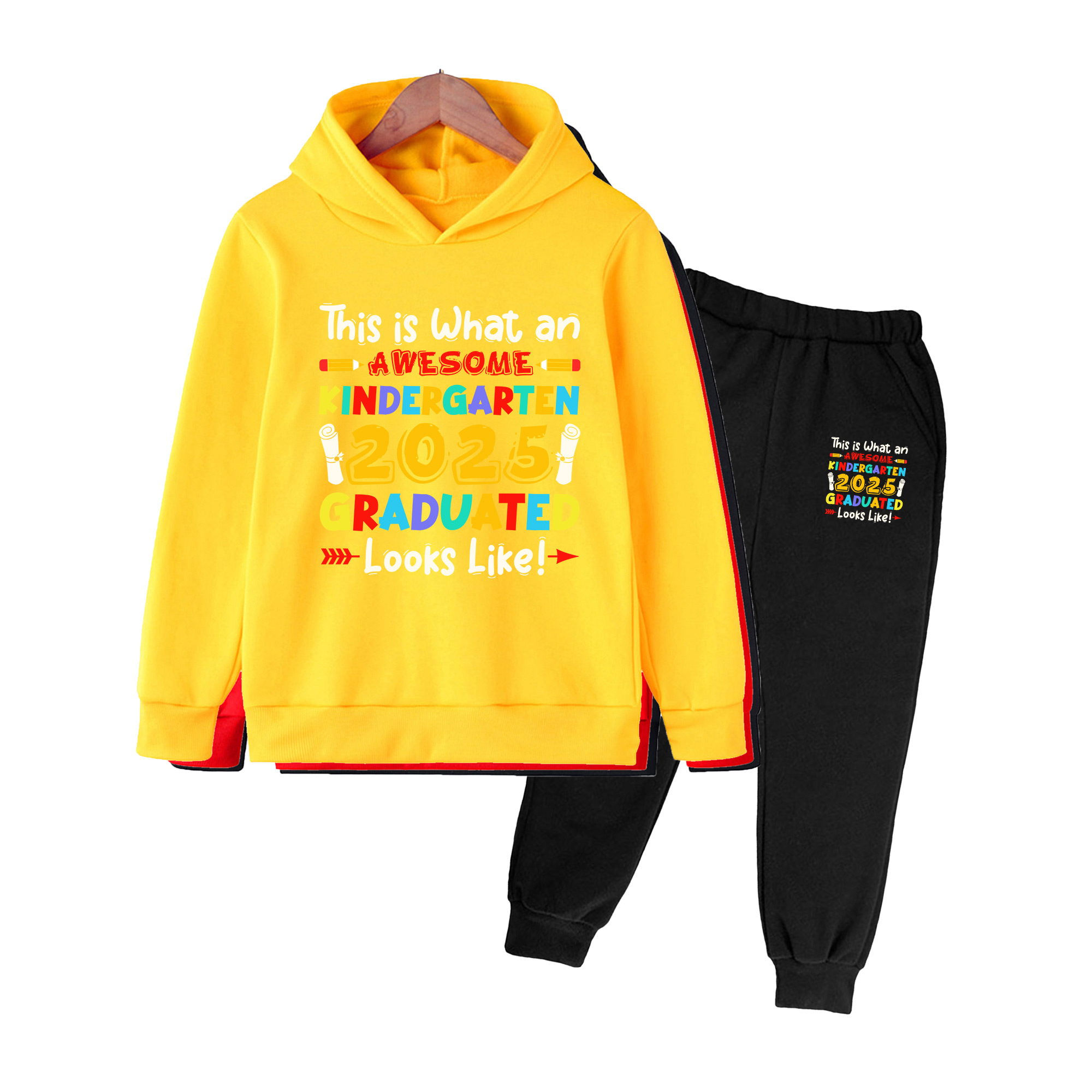 Kids Hoodie & Pants Set, Color - Winter Clothing Kindergarten 评论和价格