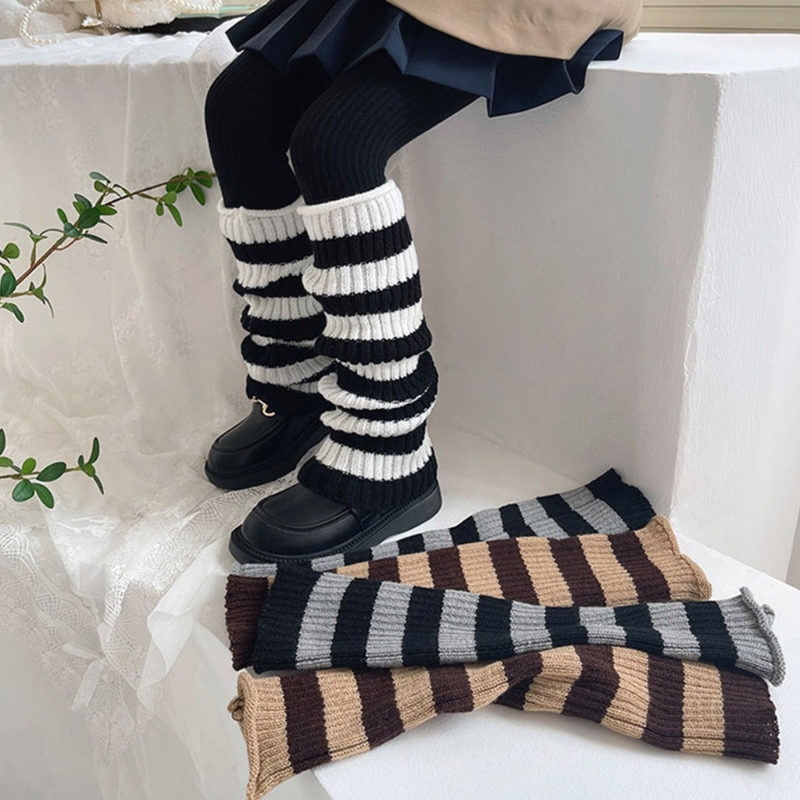 1 Pair Kids Striped Leg Warmer - Winter Clothing Leg Warmers 评论和价格