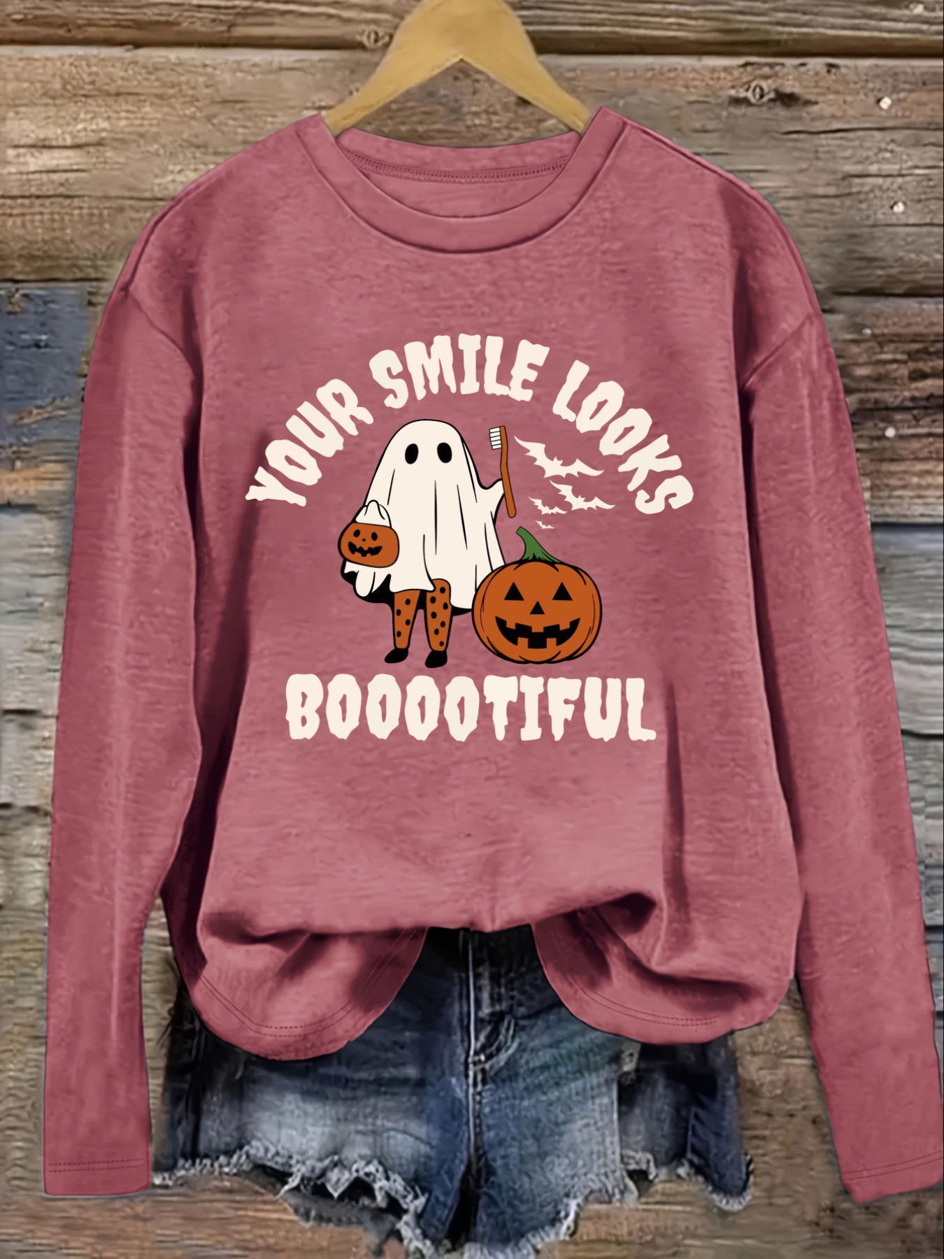 Women's Casual Long Sleeve Cre - Winter Clothing Looks 评论和价格