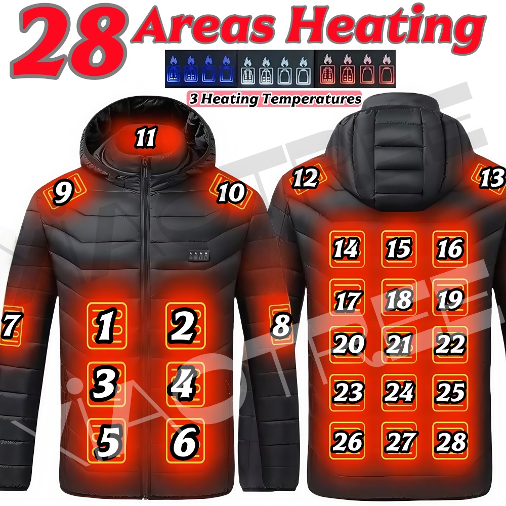 28 Areas Men Women's Heating J - Winter Clothing Matching 评论和价格