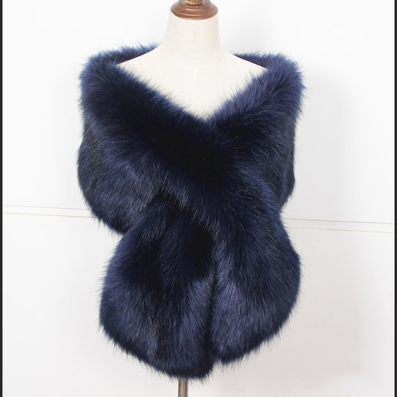 Faux Fox Fur Women Wraps Long  - Winter Clothing Ladies 评论和价格
