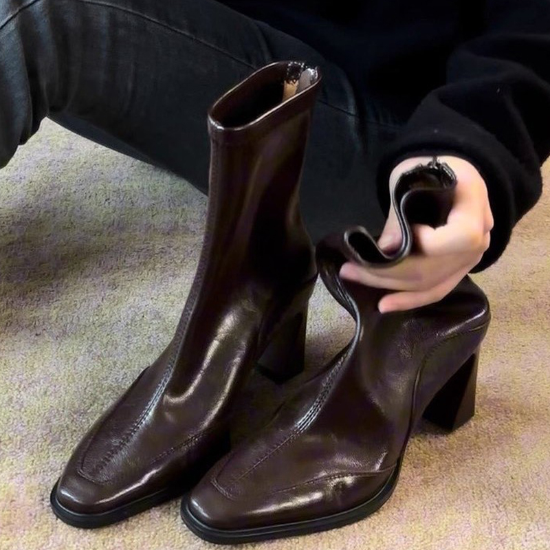 High Heels Women’s Ankle Boots - Winter Clothing Ladies 评论和价格