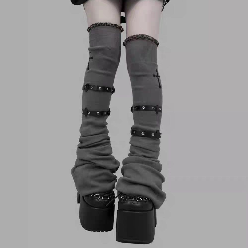 Korean Subculture Y2K Spicy Gi - Winter Clothing Leg Warmers 评论和价格